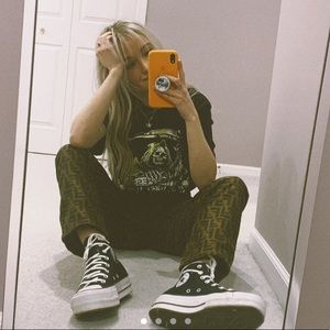 vintage fendi zucca pants